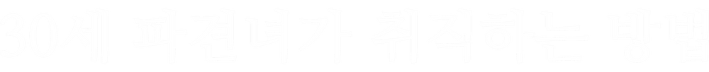 30세 파견녀가 취직하는 방법